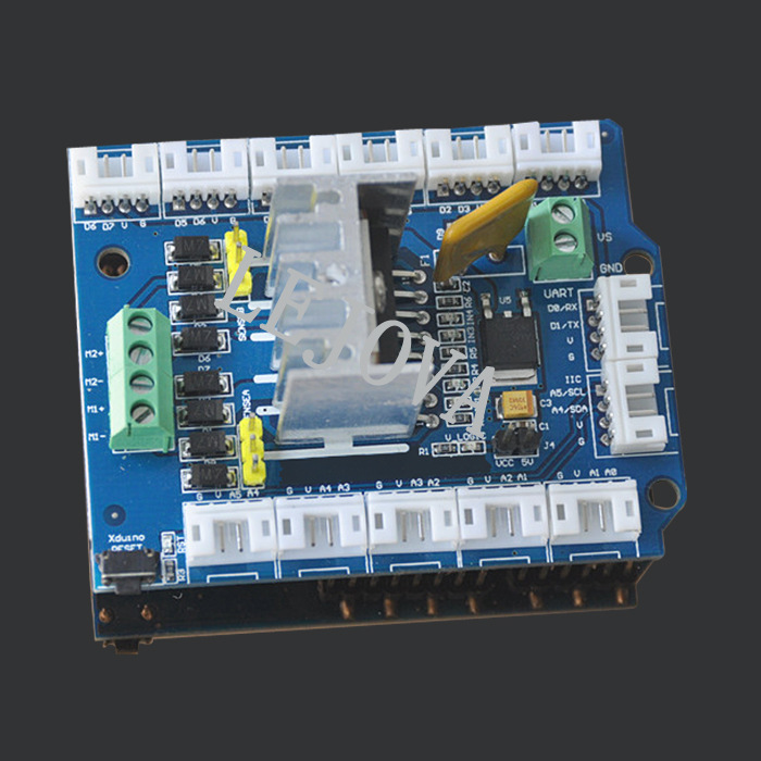 L298N Motor Shield 大电流双路直流电机驱动板模块