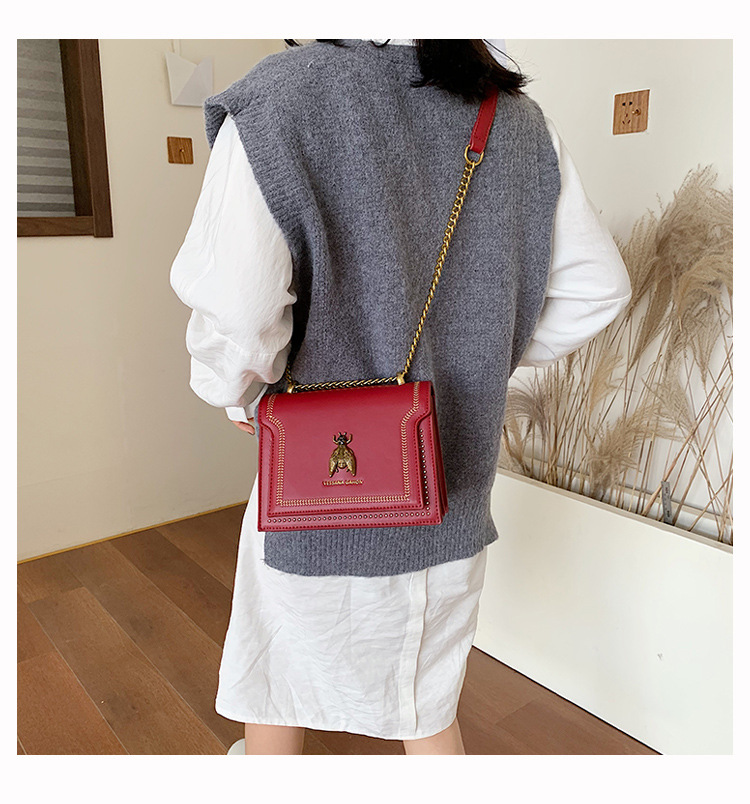 Small Pu Leather Square Bag display picture 5