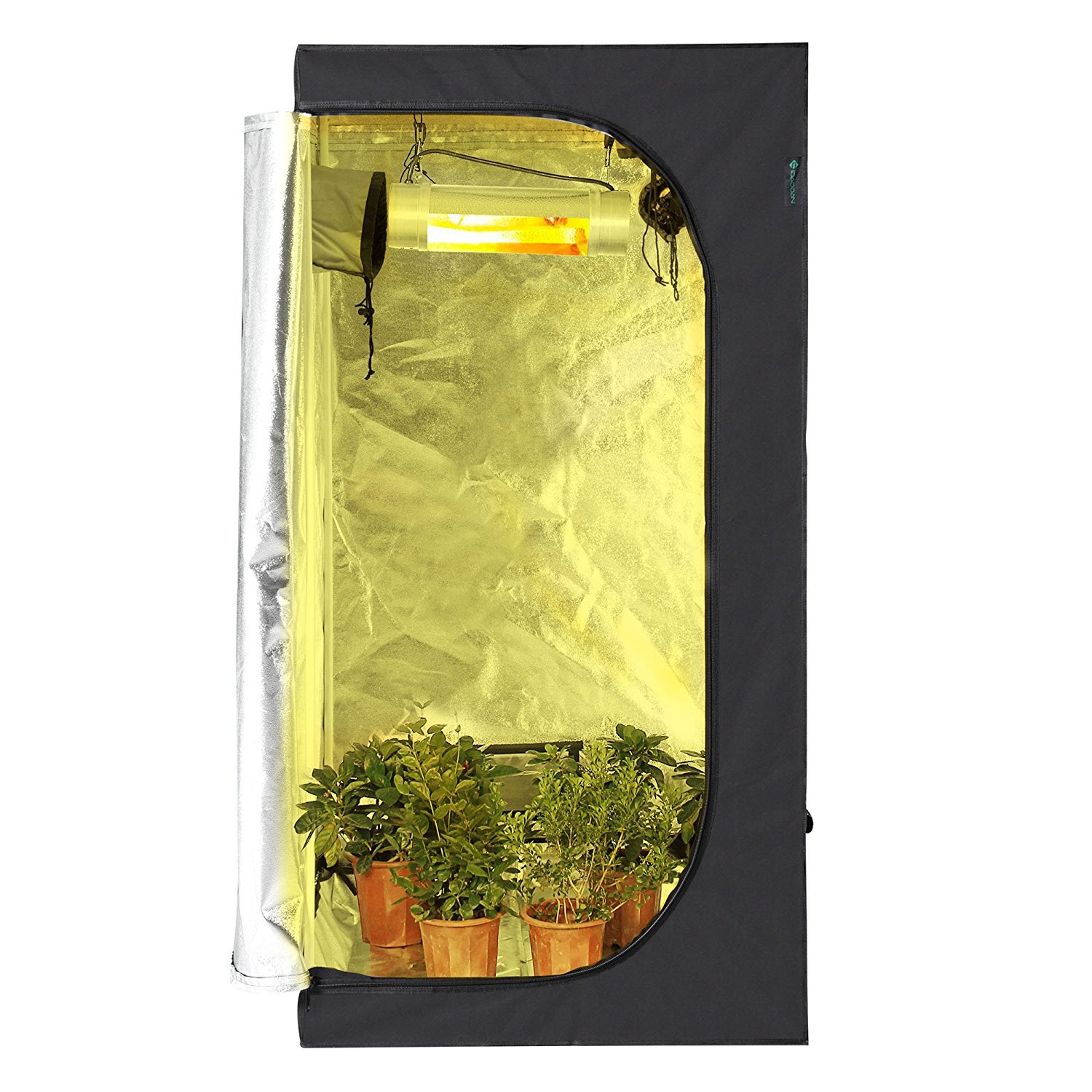 外贸出口GROW TENT80*80*160植物生长帐篷小型温室水培帐篷600D