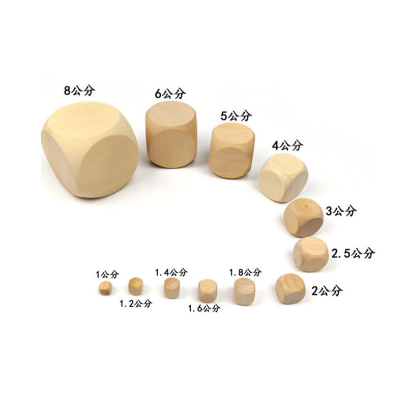 wholesale Various wood dice Dice game blank Dice Log colour Spray paint Dice Customized contributions