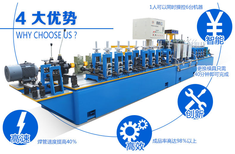 不锈钢管焊管机器 圆管焊管生产设备 焊管机生产线热销