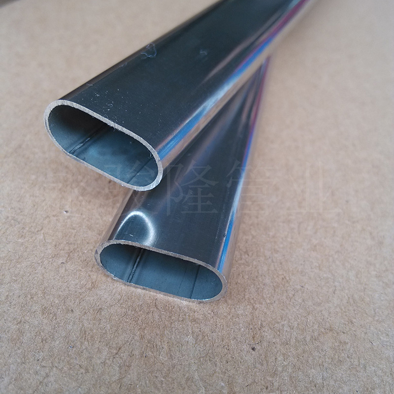 不锈钢平椭焊管图片 304异形管加工尺寸10*25*1.5mm