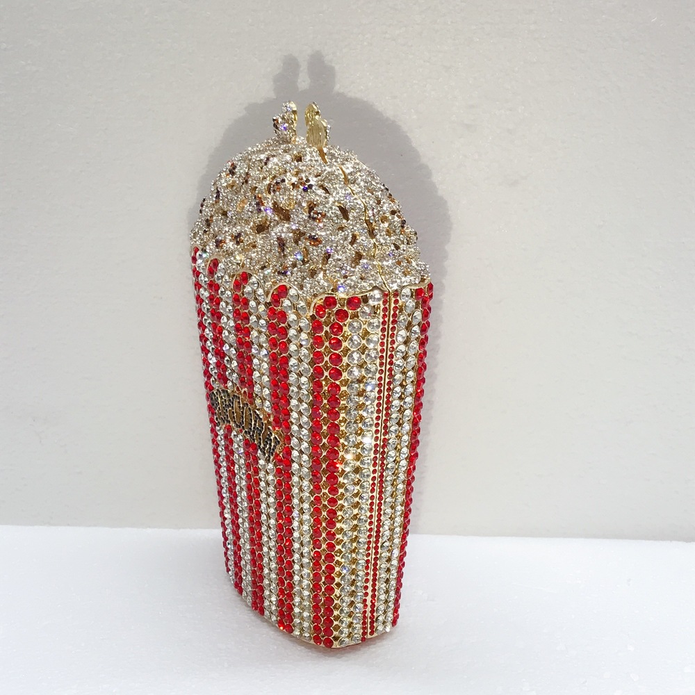 Túi clutch nữ đính kim cương dạ hội Popcorn Clutch — Màu đỏ, Màu xanh lam, Màu đen, Bảy màu chi tiết 24