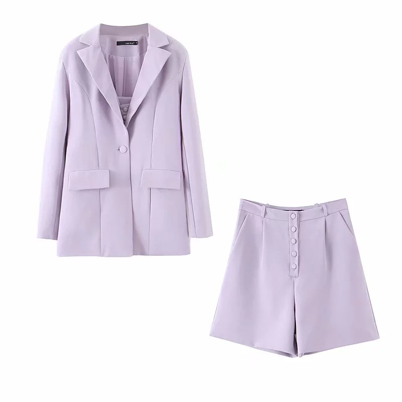 loose mid-length suit collar casual jacket NSAC21755