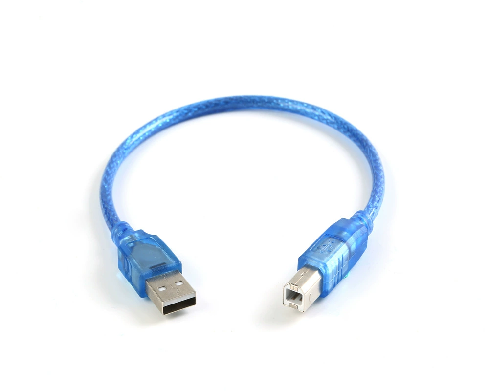 Фабричная прямая продажа чистой меди прозрачная синяя USB автомобильная линия 0.3 метра USB удлинитель печать 5PT порт до