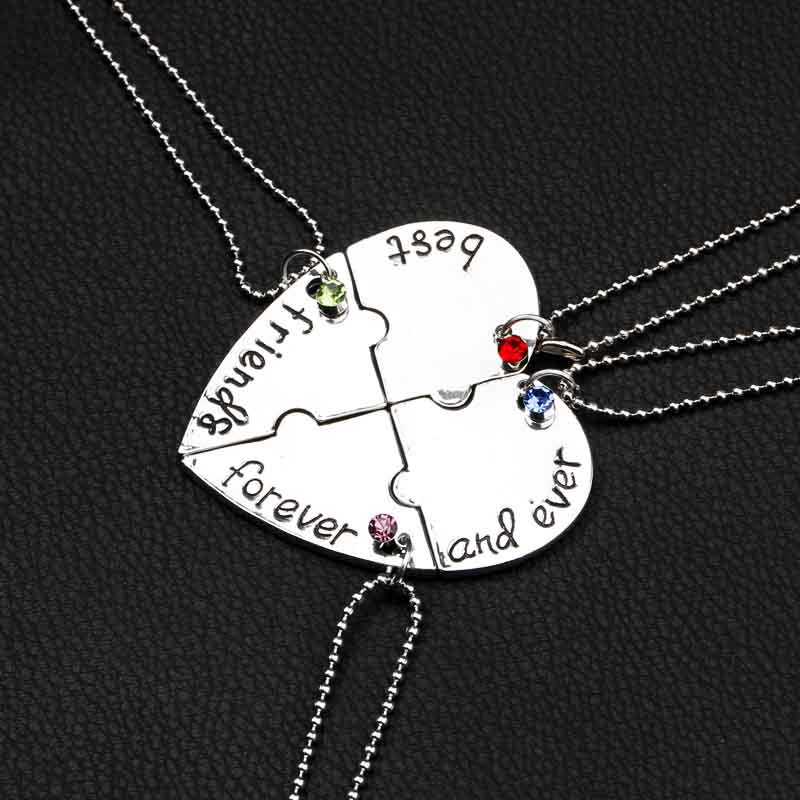 Hot-Selling Four-piece Best Friends Pendant Necklace wholesale