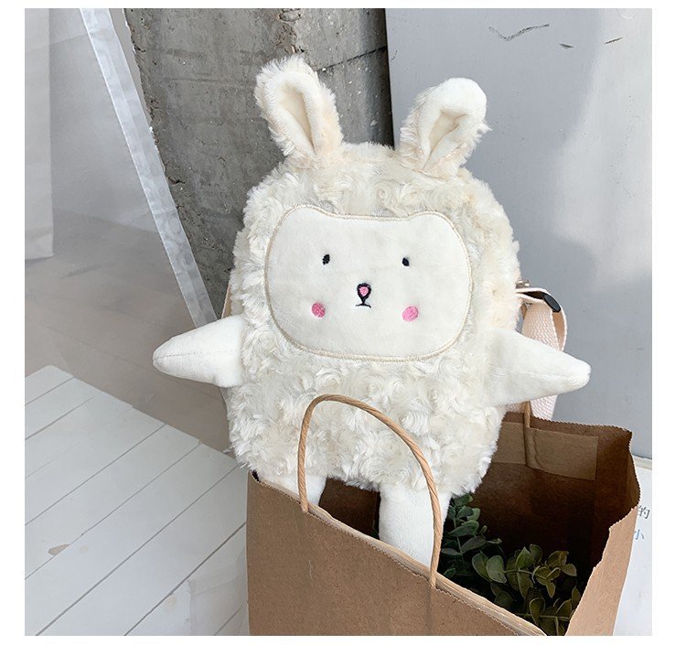 Teddy Soft Cute Little Sheep Shoulder Bag Cute Cartoon Girl Mobile Phone Bag display picture 26