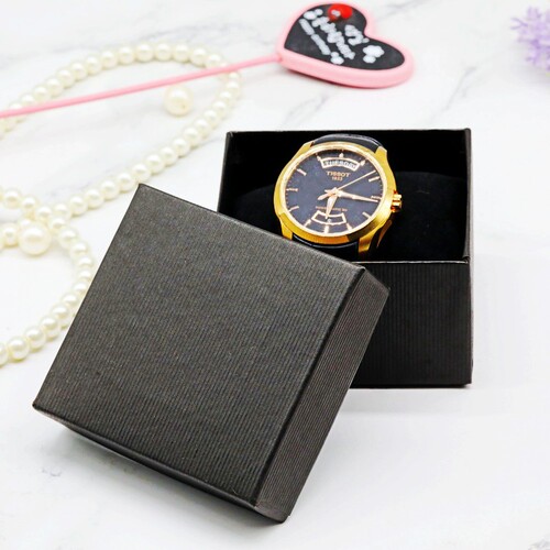 Factory direct sales solid color jewelry box watch square packaging box heaven and earth cover ring necklace jewelry box hot stamping logo