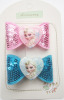 Nail sequins with bow, shiny fresh hair accessory for princess, cleaner, acrylic resin with accessories, new collection