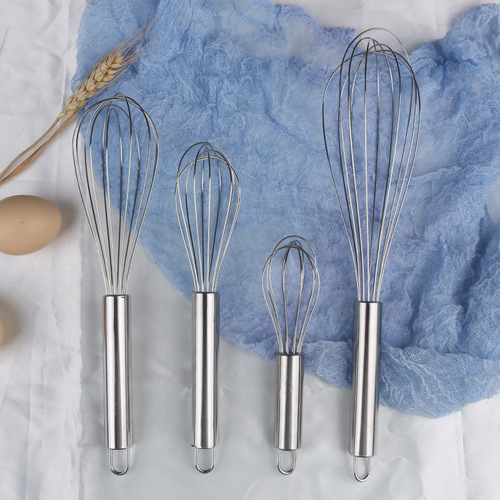 Stainless steel egg beater manual printable LOGO handheld batter cream mixer creative kitchen baking tools