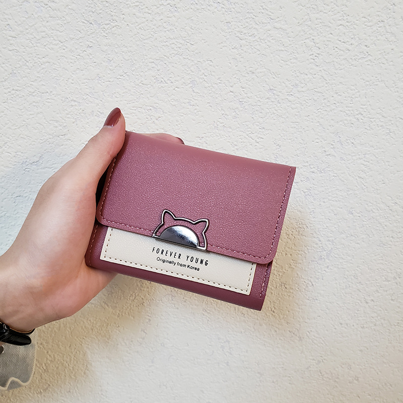 Frau Einfarbig Pu-Leder Reißverschluss Schnalle Brieftaschen display picture 13