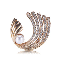 New 2019 Cross-border Bestselling Exquisite Retro Pearl Brooch, Stylish and Versatile Fashion Accessory