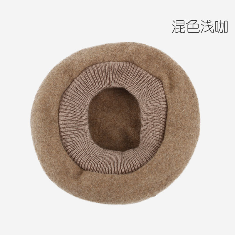 螺纹帽混色浅咖