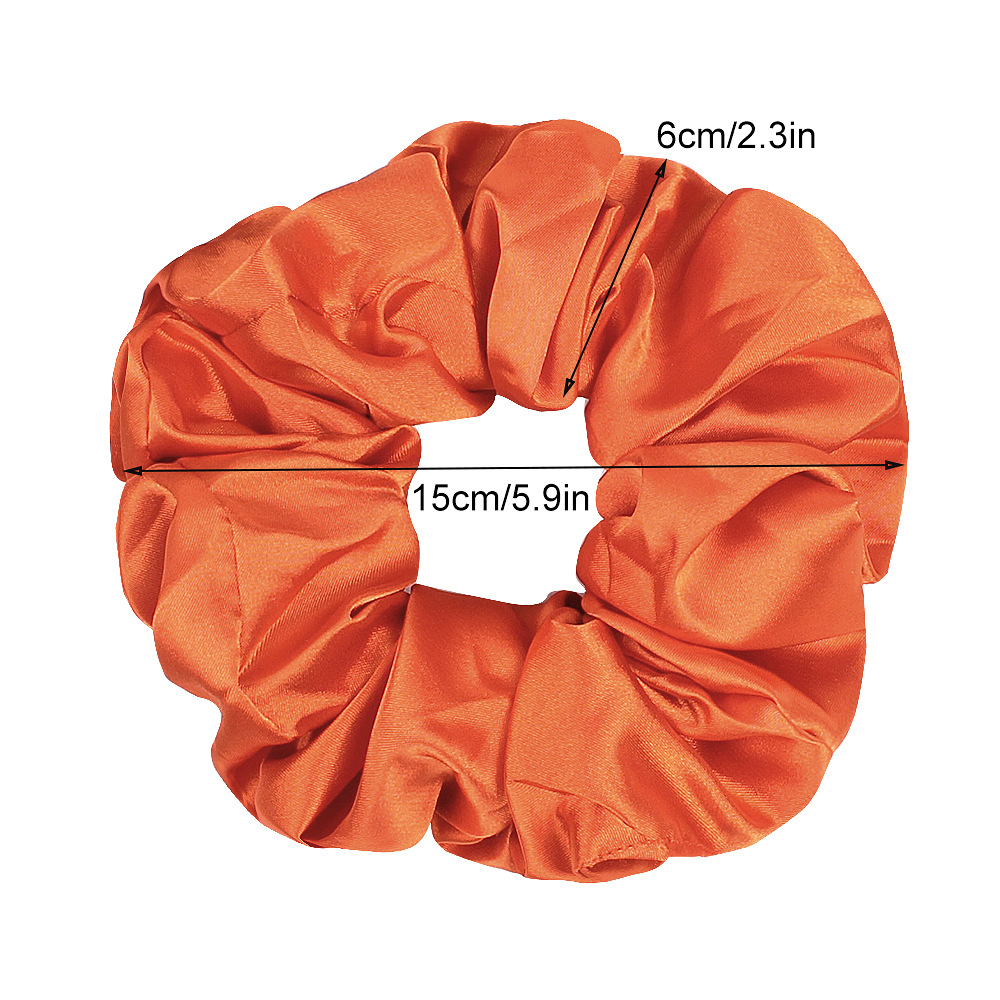 New Fashion 15cm Satin Fabric Cheap Scrunchies Wholesale display picture 13