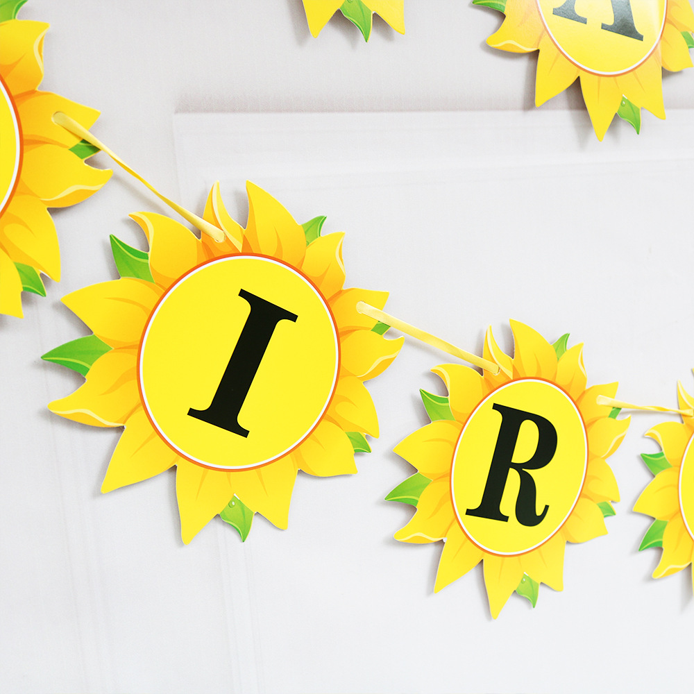 Sunflower Letter Paper Decorative Props Birthday Decorations display picture 1