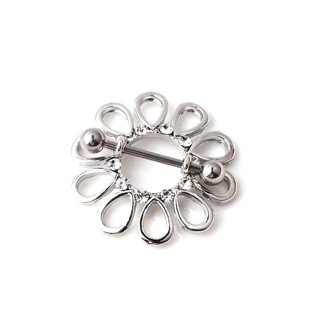 Ethnic style geometri piercing jewelry stainless steel nipple ring