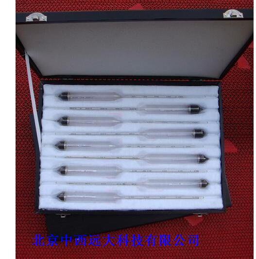 液体密度计/婆美式/比重计14支组千分 木盒精包装