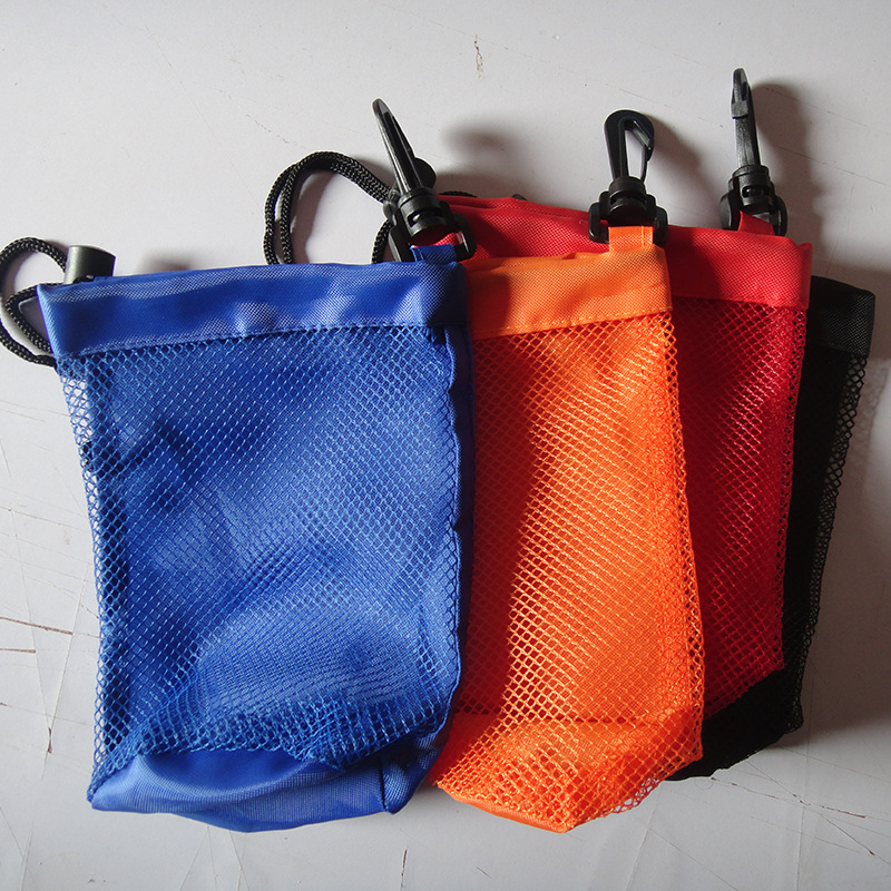 网布收纳袋 涤纶包装网袋拼接束口袋 抽绳网眼袋收纳网袋定制LOGO