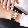 Square fashionable men's watch, trend diamond quartz watches