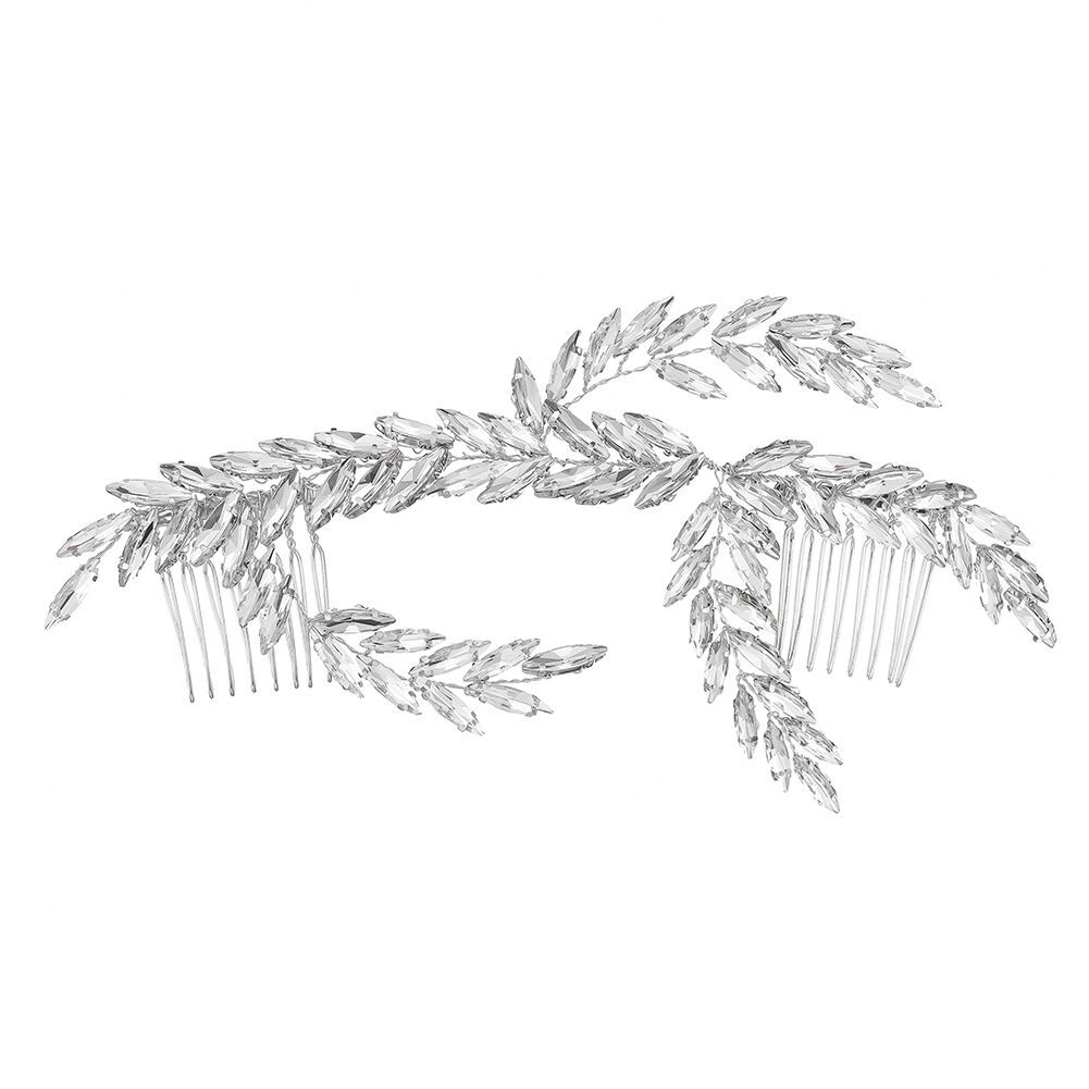Hot Style Insert Comb Leaf  Branch Handmade Rhinestone Bridal Jewelry Wholesale display picture 1