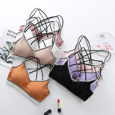 new pattern solar system Sparkling Thread fairy Beautiful back Wrap chest Wireless Primer Anti emptied undergarment covering the chest and abdomen sleep Sports underwear