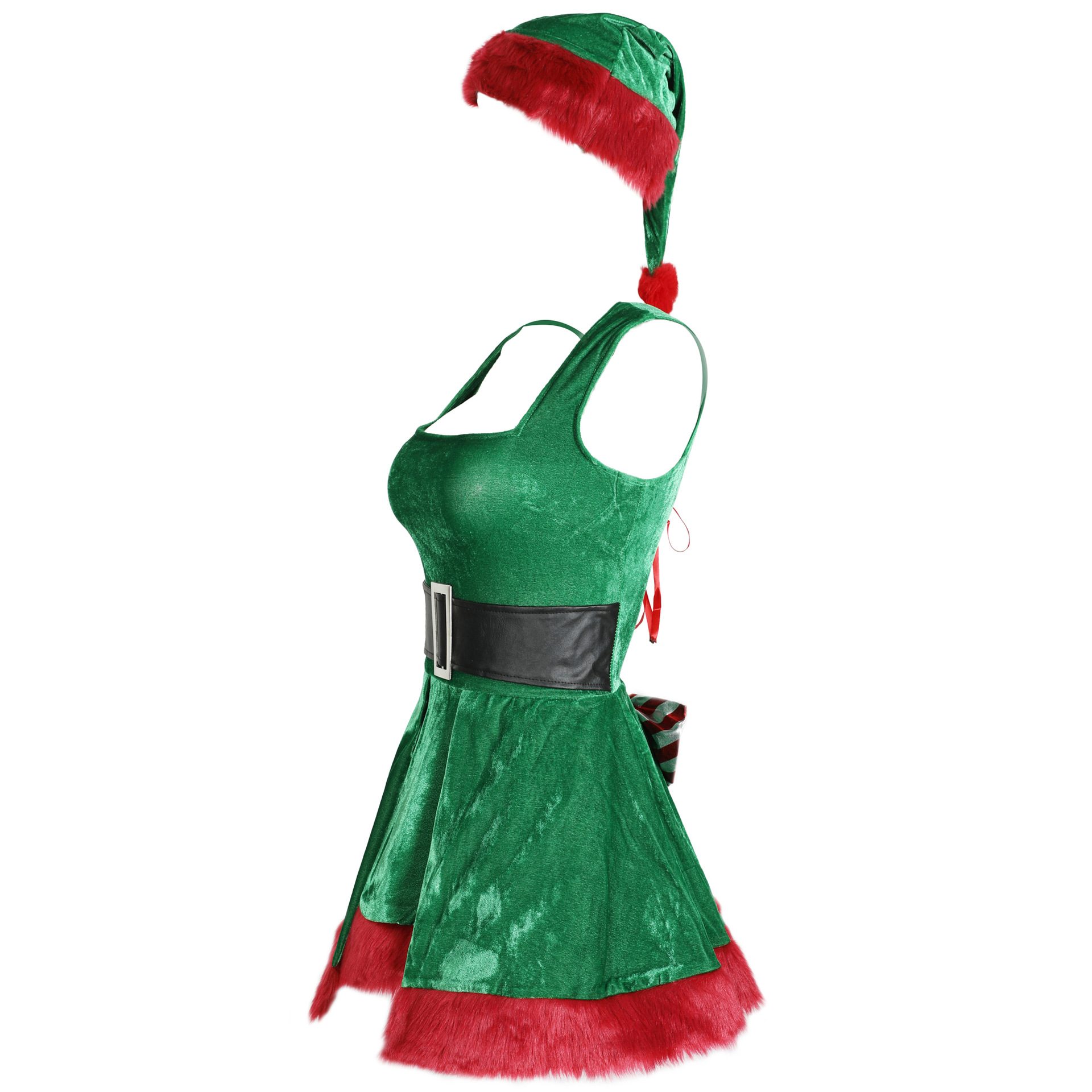 Womens Sexy Lace Up Christmas Elf Costume Costumescenter