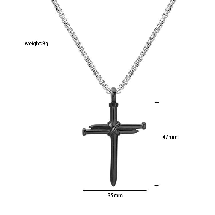 10g Weight Ion Plating (IP) Gold Plating Process Pendant Jewelry Making Type 35*47mm Jewelry Making Size 1 Piece 35*47mm 304 Stainless Steel 18K Gold Plated Cross Polished Pendant