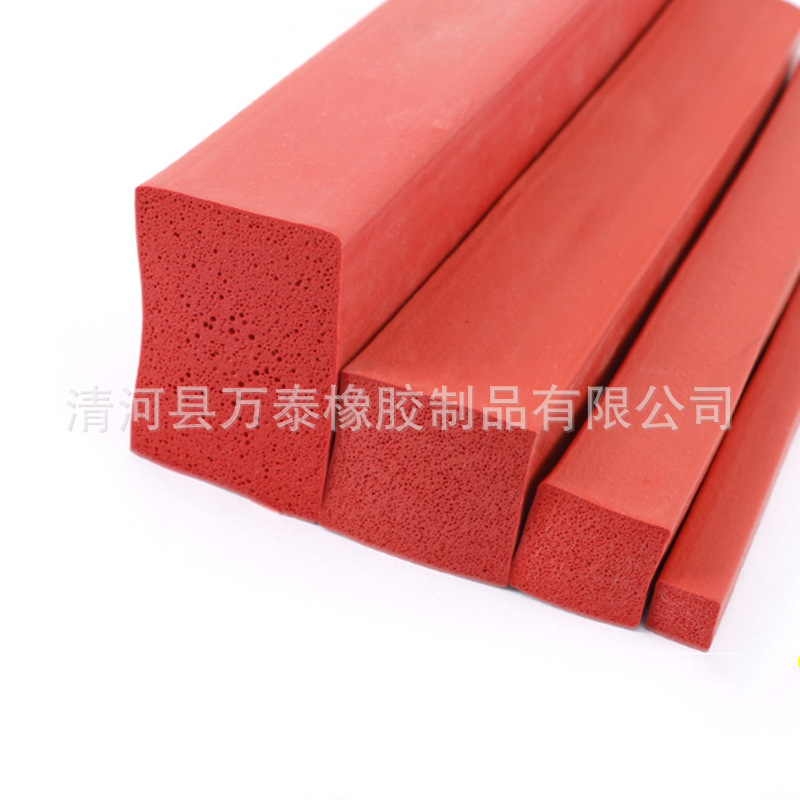 供应 硅胶发泡方形密封条 硅胶发泡海绵条 发泡条