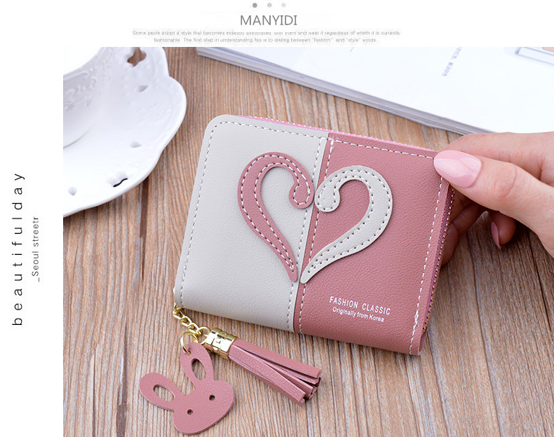 Women's Heart Shape Pu Leather Zipper Coin Purses display picture 2