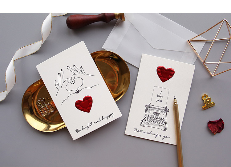 Simple Style Classic Style Heart Shape Paper Daily Festival Card display picture 2