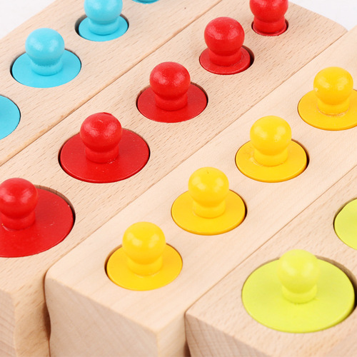 Montessori Montessori teaching aids children's early education educational enlightenment color socket cylinder family version