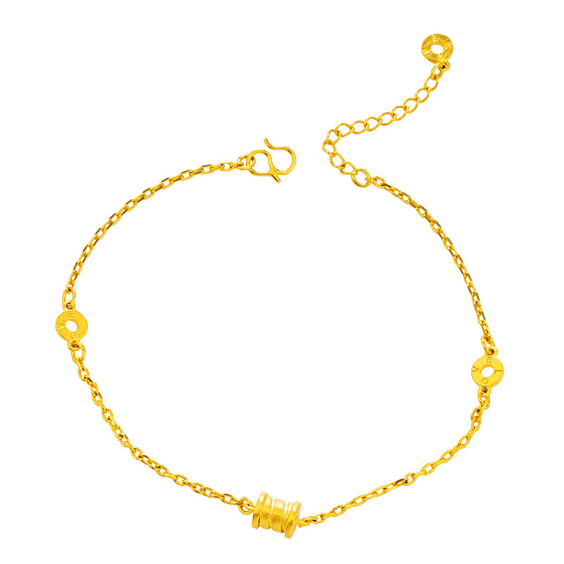 Vietnam arena oro pequeña cintura chica simple tobillera mujer europea y americana verano playa imitación oro tobillera mujer chapado en oro tobillera