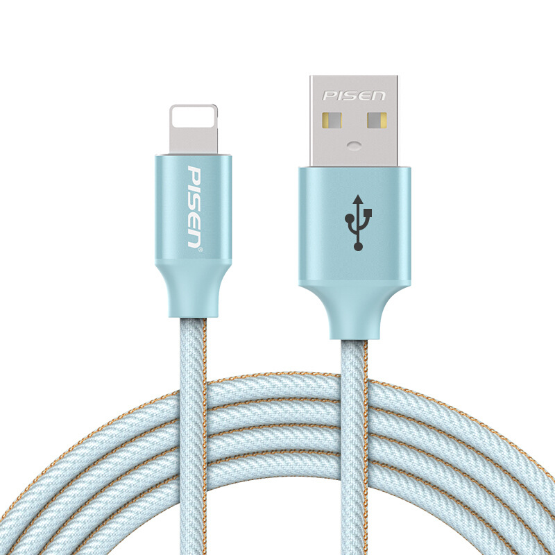 Câble de données Apple en alliage d'aluminium denim Pinsheng adapté pour 7, iPhone 8, Apple X XSmax charge rapide_voghion.com