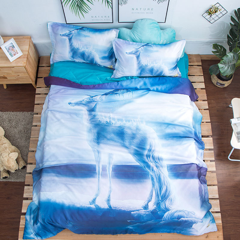 極光馬兒童夏季空調被薄被卡通形單雙人卡通印花可水洗的學生被