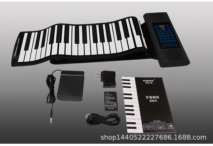 Mano rollo de piano 88 llave inteligente Bluetooth cambio portátil profesional piano órgano electrónico con carga de viento marca