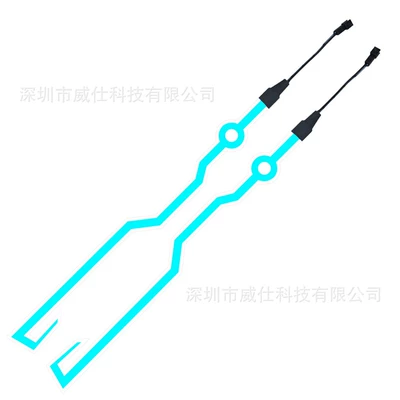 Cold light sheet sheet luminous helmet strip helmet - white-ice-blue