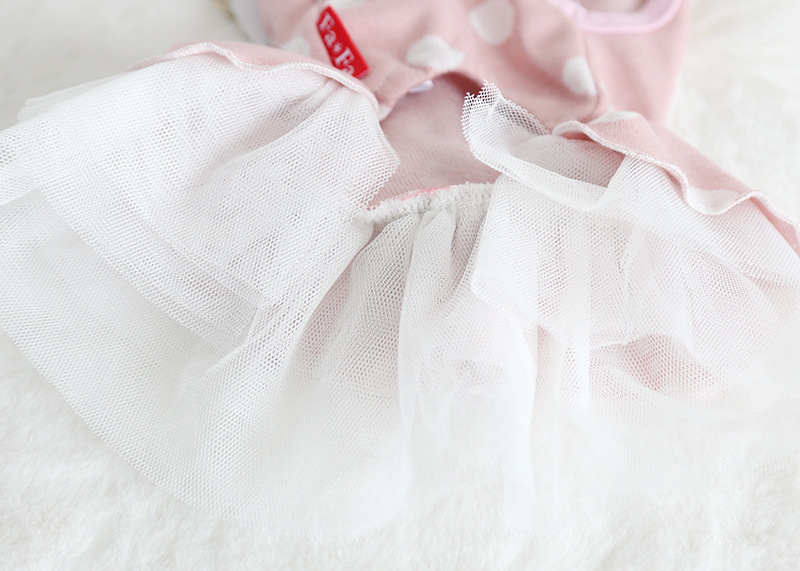 波点烫钻蝴蝶结裙