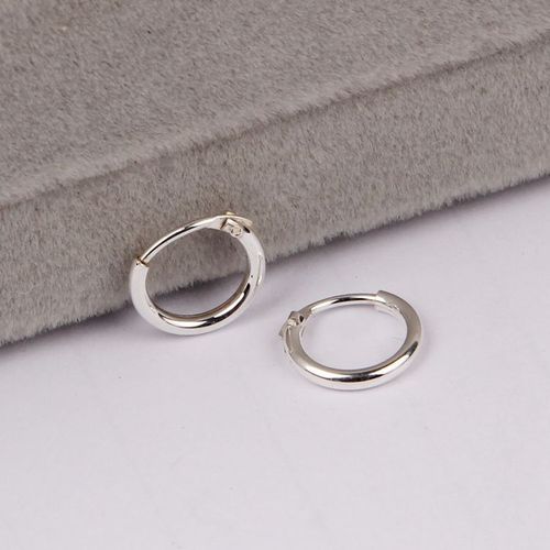 925 sterling silver large earrings women's hoop earrings Japanese and Korean simple temperament earrings