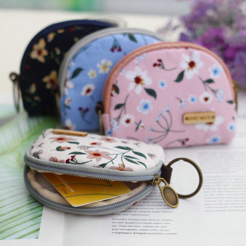 Women's Flower Cotton Zipper Kids Wallets display picture 7