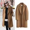 Woolen coat Long loose woolen coat Women