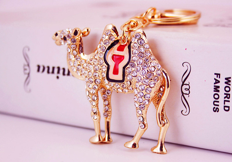50g Weight Alloy, Metal Material Unisex Gender Red, Yellow Color Cute Diamond Desert Boat Cute Animal Metal Pendant  Keychain 3