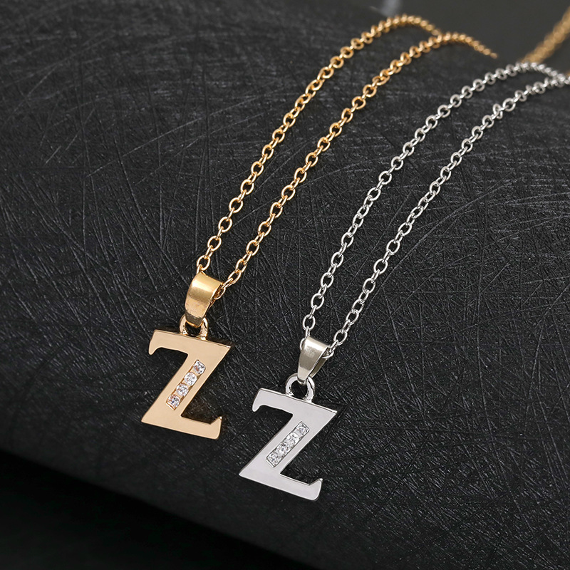 ersonality wild 26 anglais alphabet pendentif collier diamant collier bijoux accessoires en gros nihaojewelrypicture18