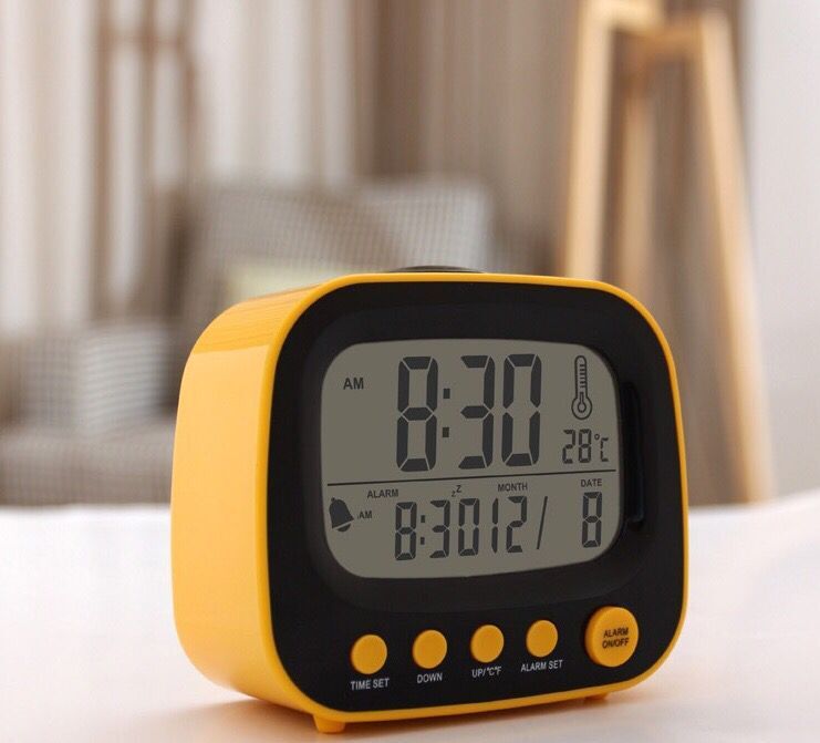 优斯 闹钟 静音 夜光 创意可爱懒人CLOCK家居钟 电视闹钟 夜钟