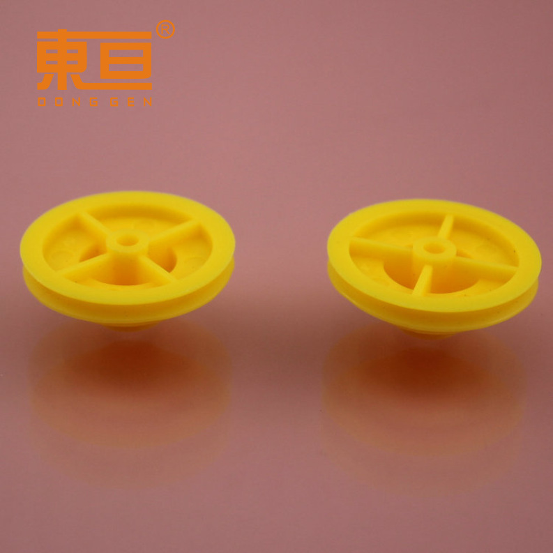 Φ271892A3A2.5A黄 三层带轮 塑料带轮 变孔皮带轮 科技积木零件