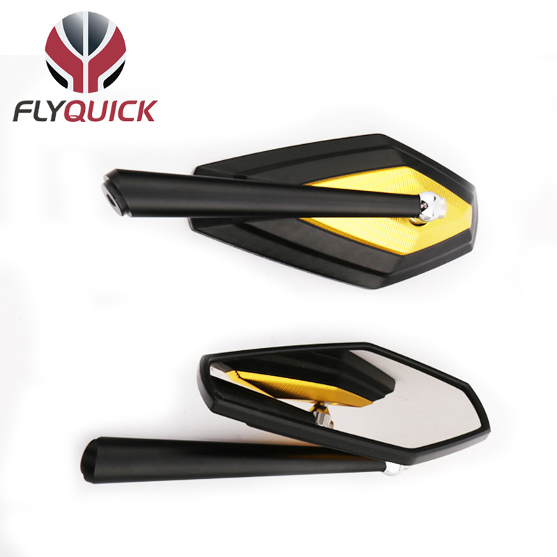 FLYQUICK transfronterizo Venta caliente motocicleta clásico modificado espejo retrovisor de diamante semi-CNC reflector decorativo