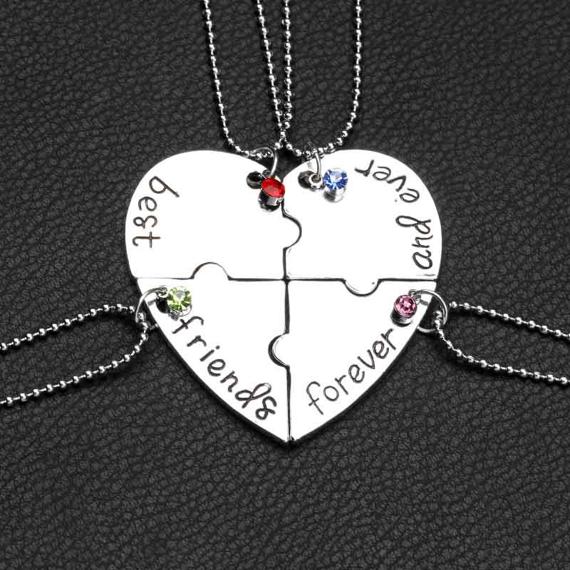 Hot-Selling Four-piece Best Friends Pendant Necklace wholesale