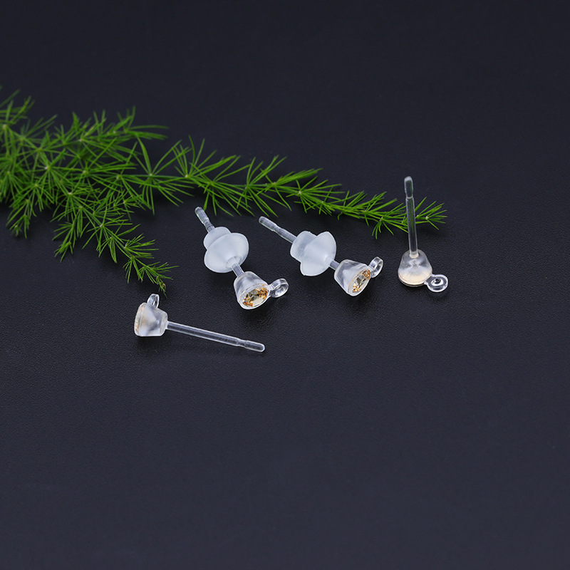 Bringing drilling cup earrings/champagne (including mushroom ear block)