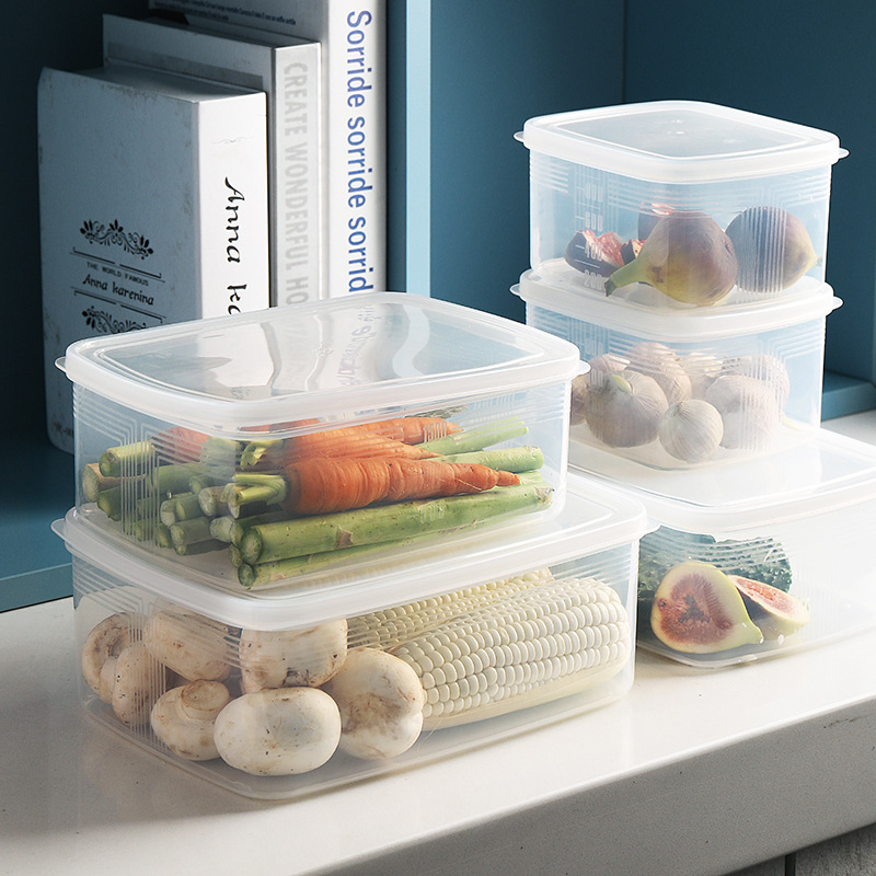 Kitchen refrigerator food storage box fruit and vegetable seal…
