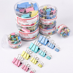 Powerful Ticket Clip 8553ES Colorful Long Tail Ticket 32mm Fish Tail Clip 24-Piece Pack