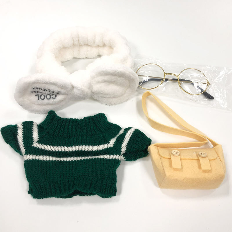 Celebridad en línea de pato ácido hialurónico accesorios de ropa de muñeca ácido hialurónico pato 30cm sombrero gafas accesorios pequeños accesorios de pato amarillo